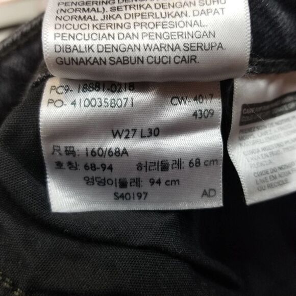 Levi's 711 Skinny Bandit Black Distressed Jeans - Picture 10 of 11